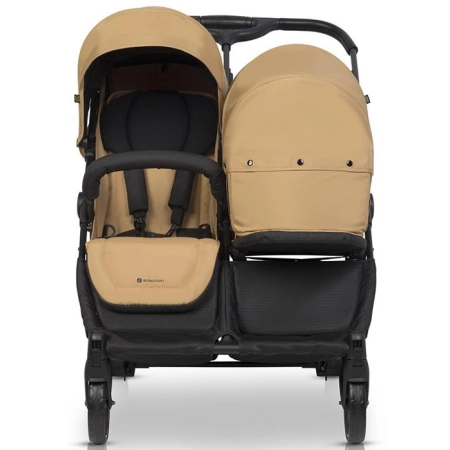 EuroCart Doblo wózek dla bliźniaków kolor Camel jasnobrązowy